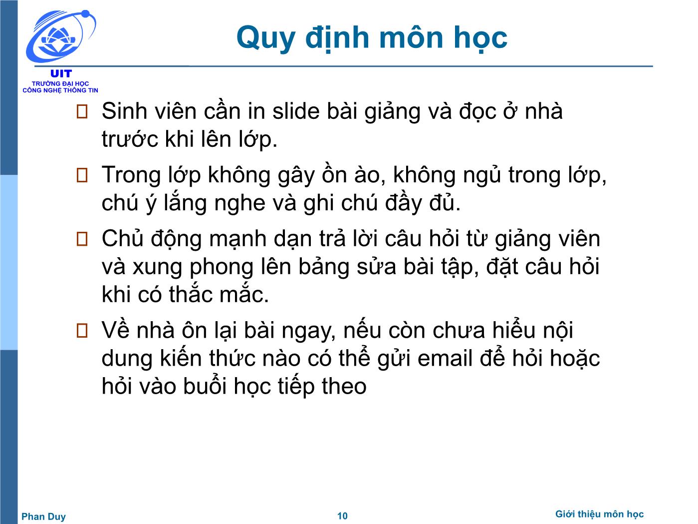 Bài giảng Vi xử lý - Vi điều khiển - Chương: Giới thiệu môn học - Phan Đình Duy trang 10