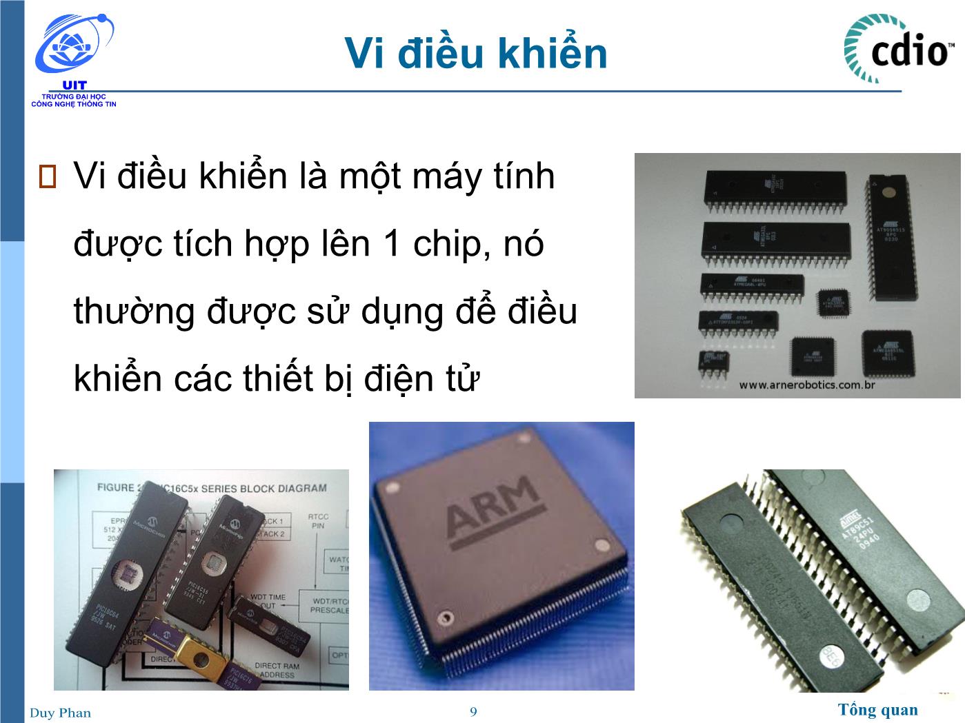 Bài giảng Vi xử lý - Vi điều khiển - Chương 1: Tổng quan về Vi xử lý – Vi điều khiển - Phan Đình Duy trang 9