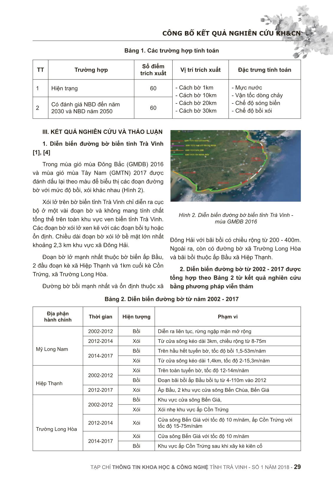 Xây dựng bản đồ (Atlas) hiện trạng và dự báo thủy động lực vùng biển và bờ biển (từ 0 - 30 km) tỉnh trà vinh đến 2050 trang 3