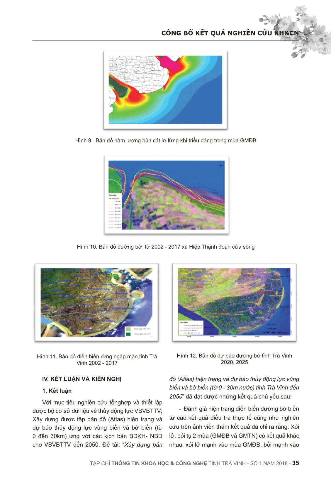 Xây dựng bản đồ (Atlas) hiện trạng và dự báo thủy động lực vùng biển và bờ biển (từ 0 - 30 km) tỉnh trà vinh đến 2050 trang 9