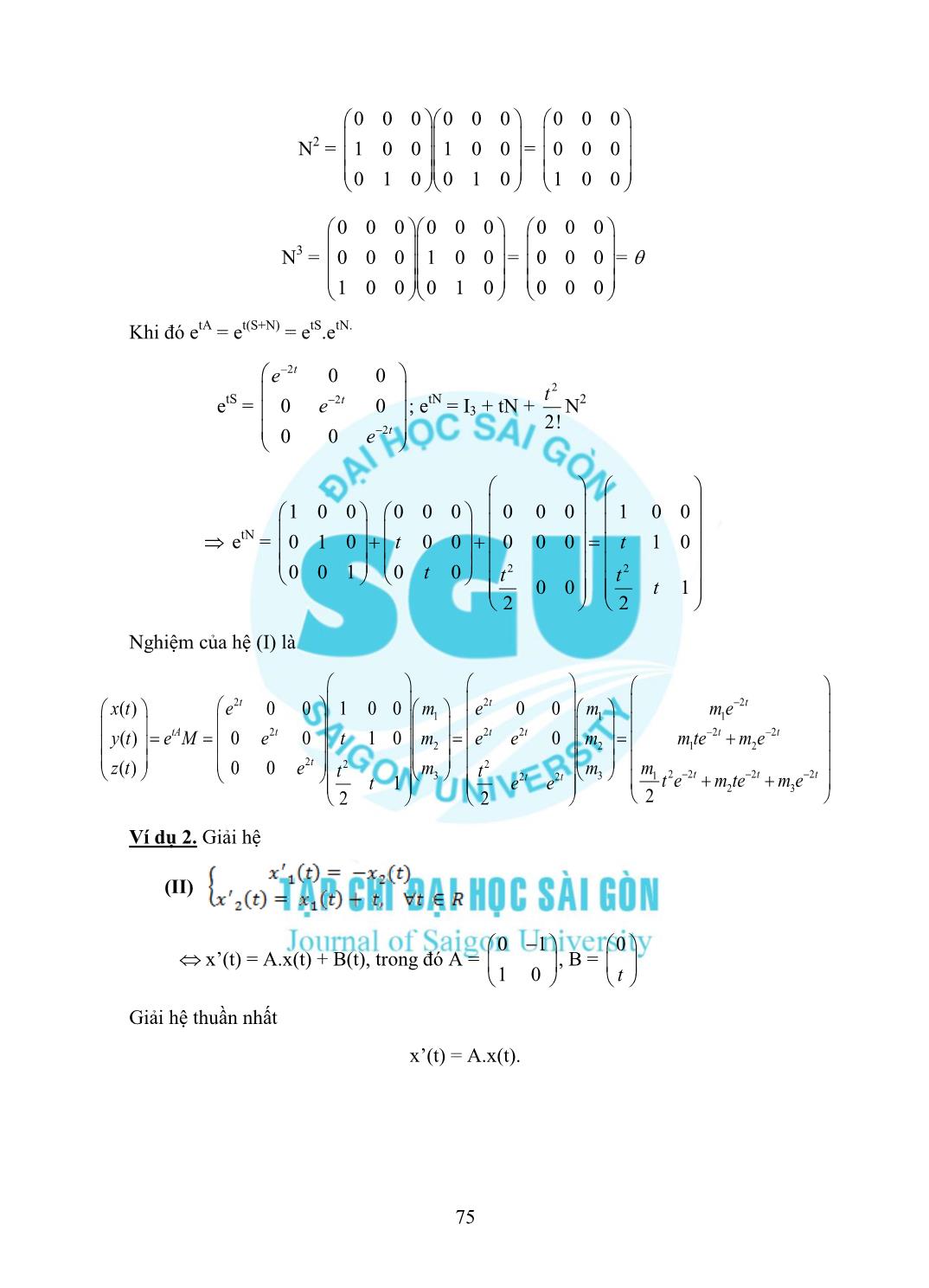 Hàm mũ của toán tử và phương trình vi phân hệ động lực trang 3