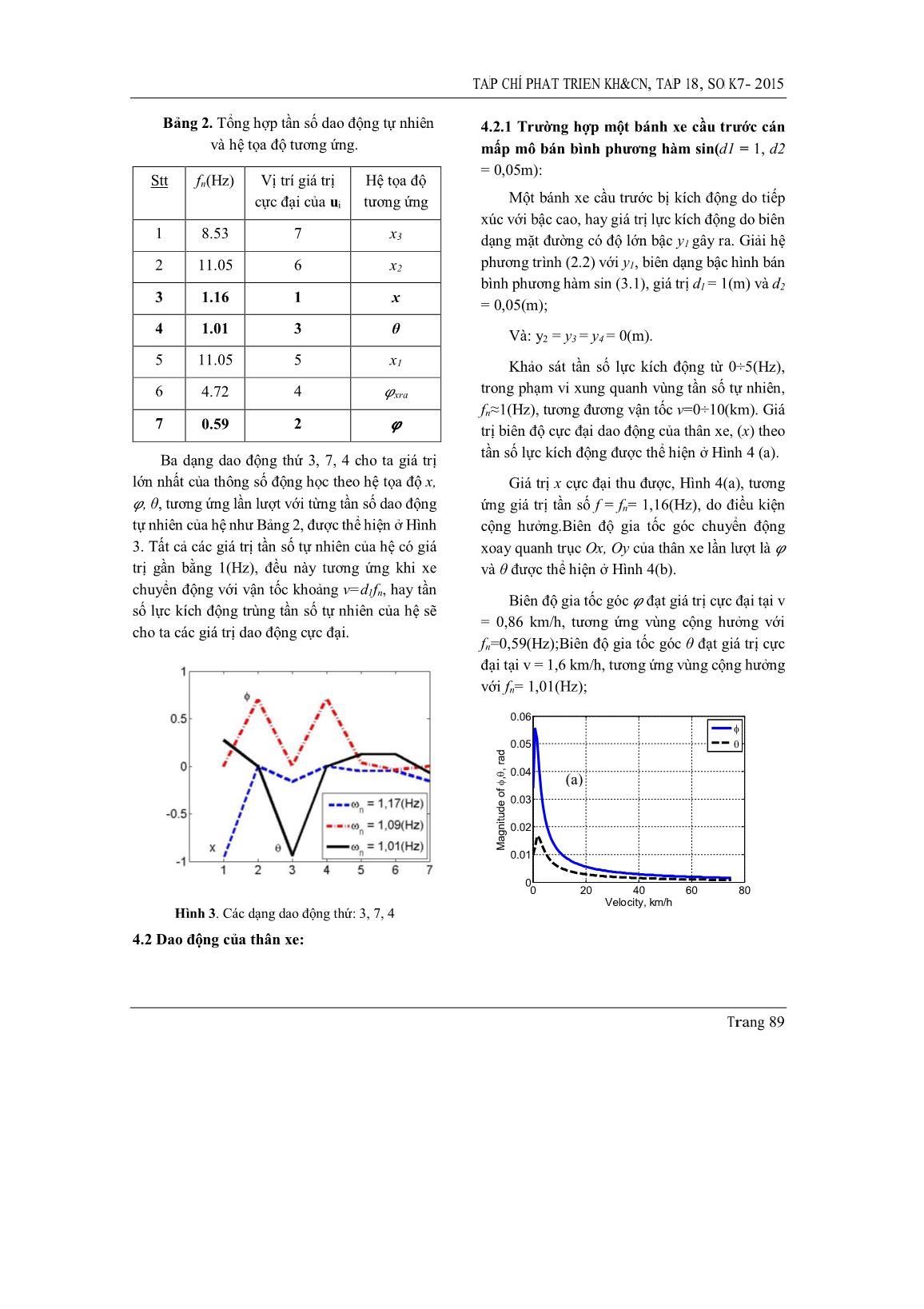 Phân tích dao động của thân xe tải nhẹ bằng mô hình động lực học dao động 3D trang 5