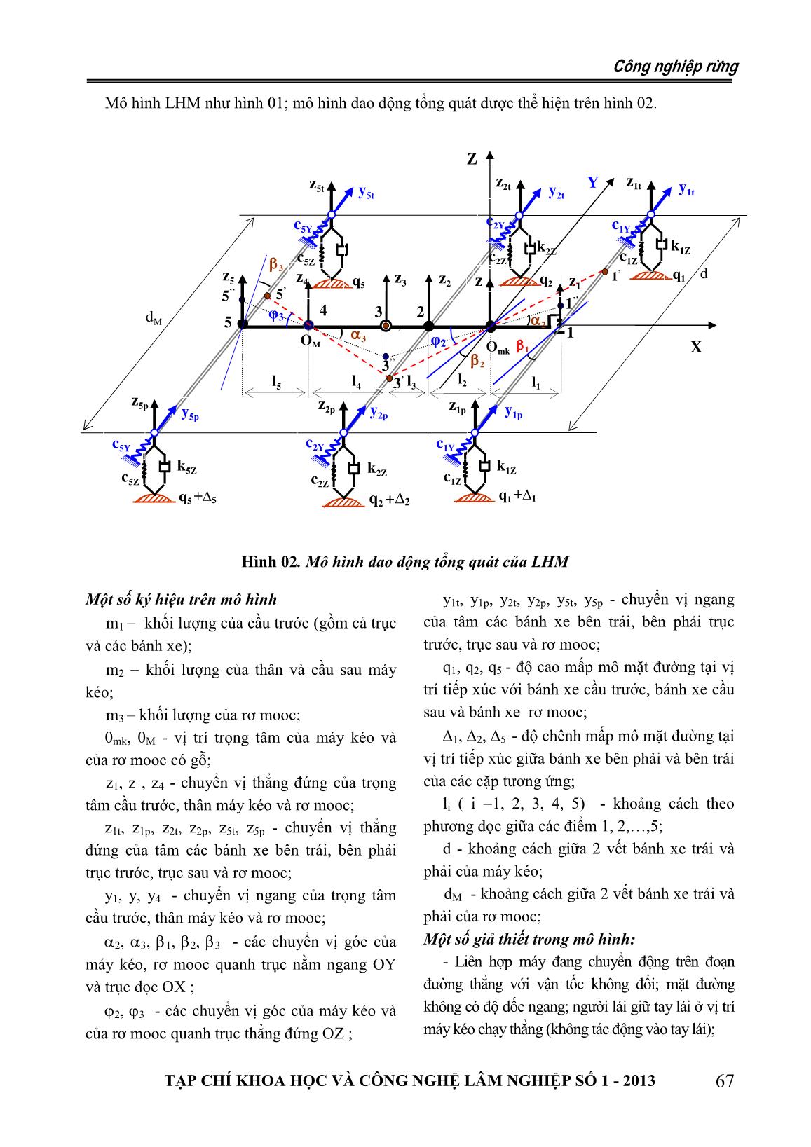 Mô hình động lực học của máy kéo với Rơ Mooc một trục vận chuyển gỗ trang 3