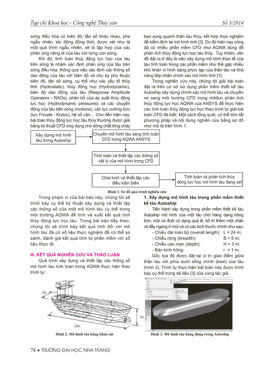 Nghiên cứu mô phỏng thủy động lực học chuyển động của tàu thủy trên sóng điều hòa trang 2