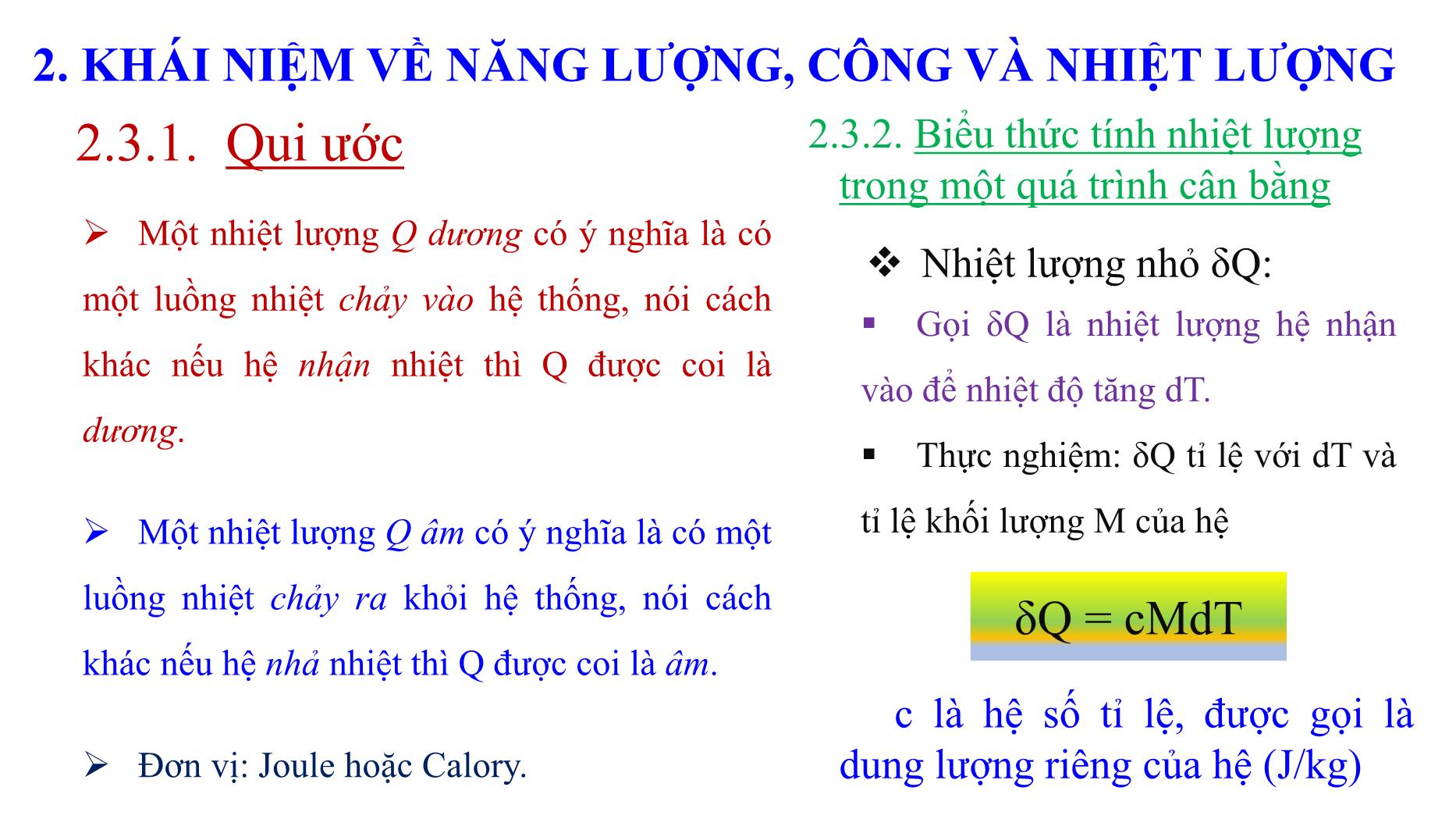 Bài giảng Nhiệt học - Bài: Nguyên lý thứ nhất nhiệt động lực học - Lê Công Hảo trang 10