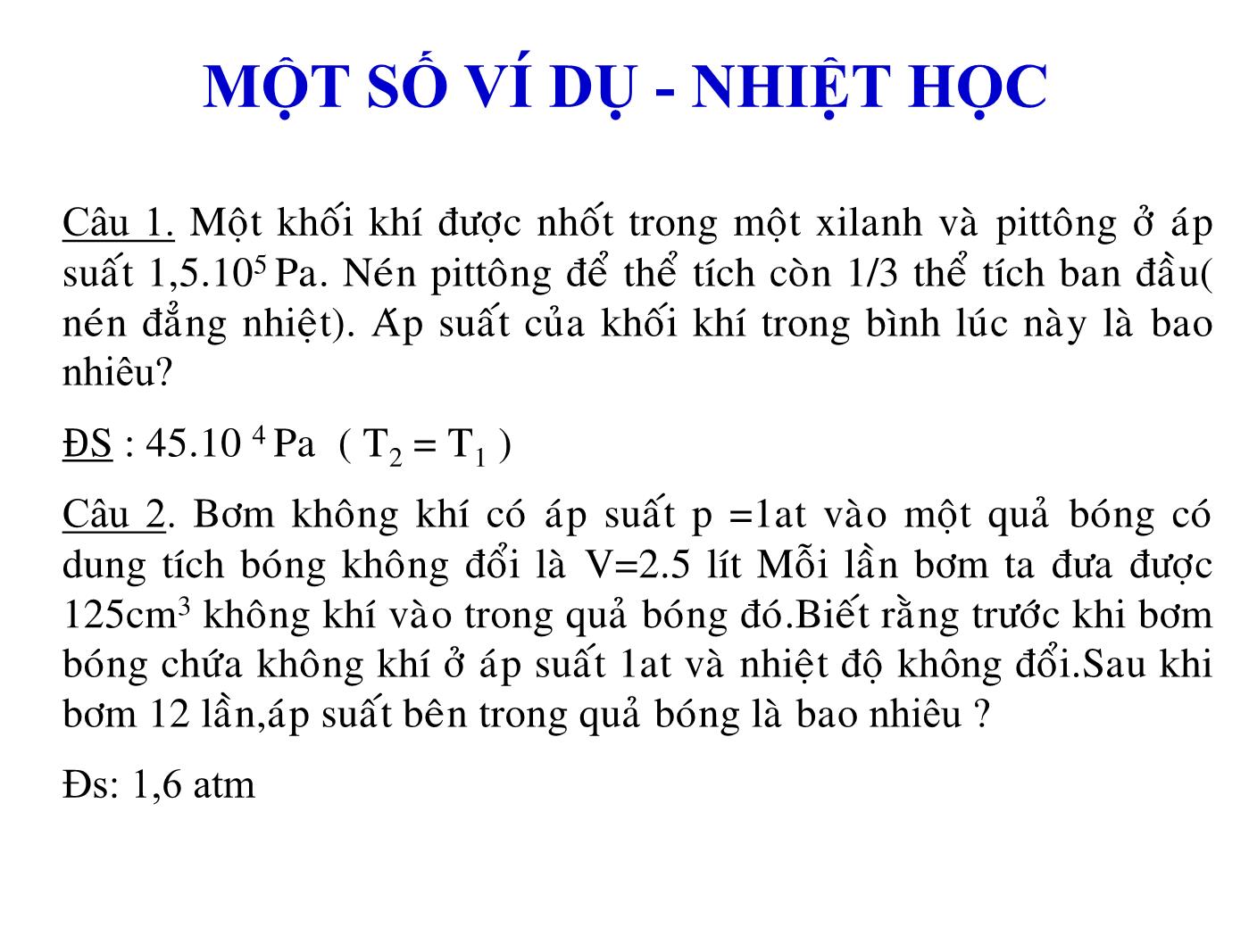 Bài giảng Nhiệt học - Bài: Khí lý tưởng - Lê Công Hảo trang 9