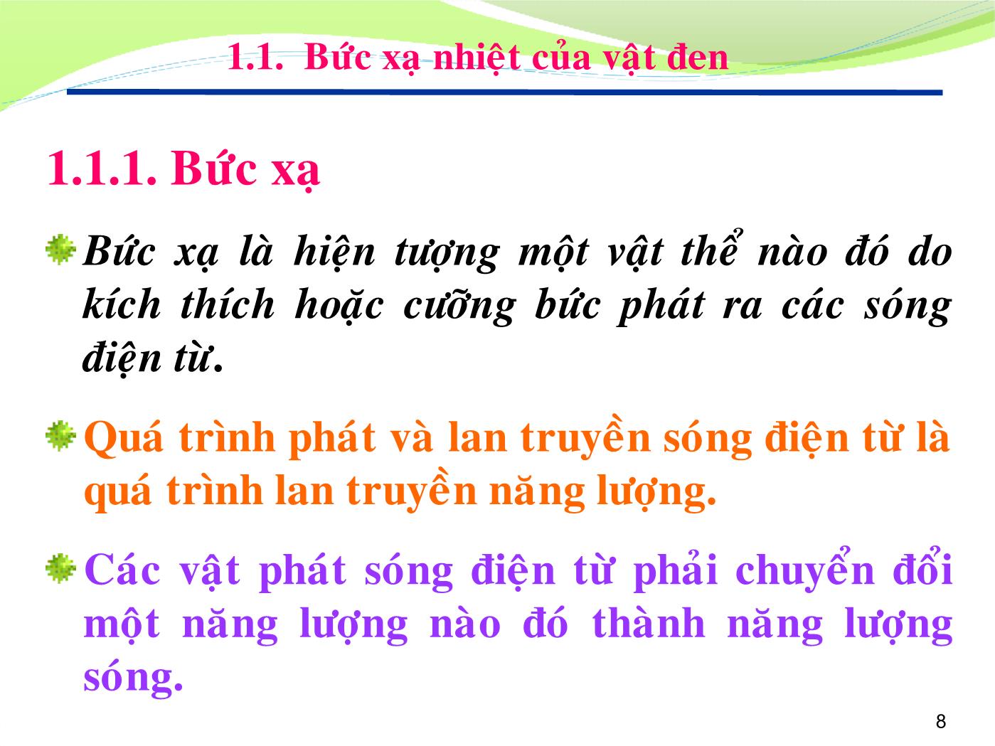 Bài giảng Vật lý đại cương 2 - Bài: Vật lý lượng tử nguyên tử - Lê Công Hảo trang 8