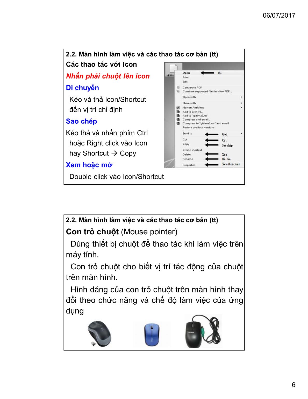 Bài giảng Tin học đại cương - Chương 2: Hệ điều hành Windows 7 - Trường Đại học Tài chính trang 6