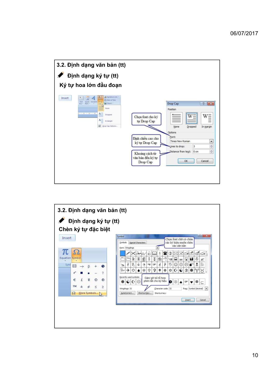 Bài giảng Tin học đại cương - Chương 3: Soạn thảo văn bản với MS Word - Trường Đại học Tài chính trang 10