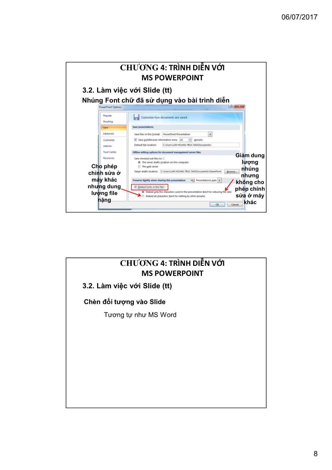 Bài giảng Tin học đại cương - Chương 3: Trình diễn với MS Powerpoint - Trường Đại học Tài chính trang 8