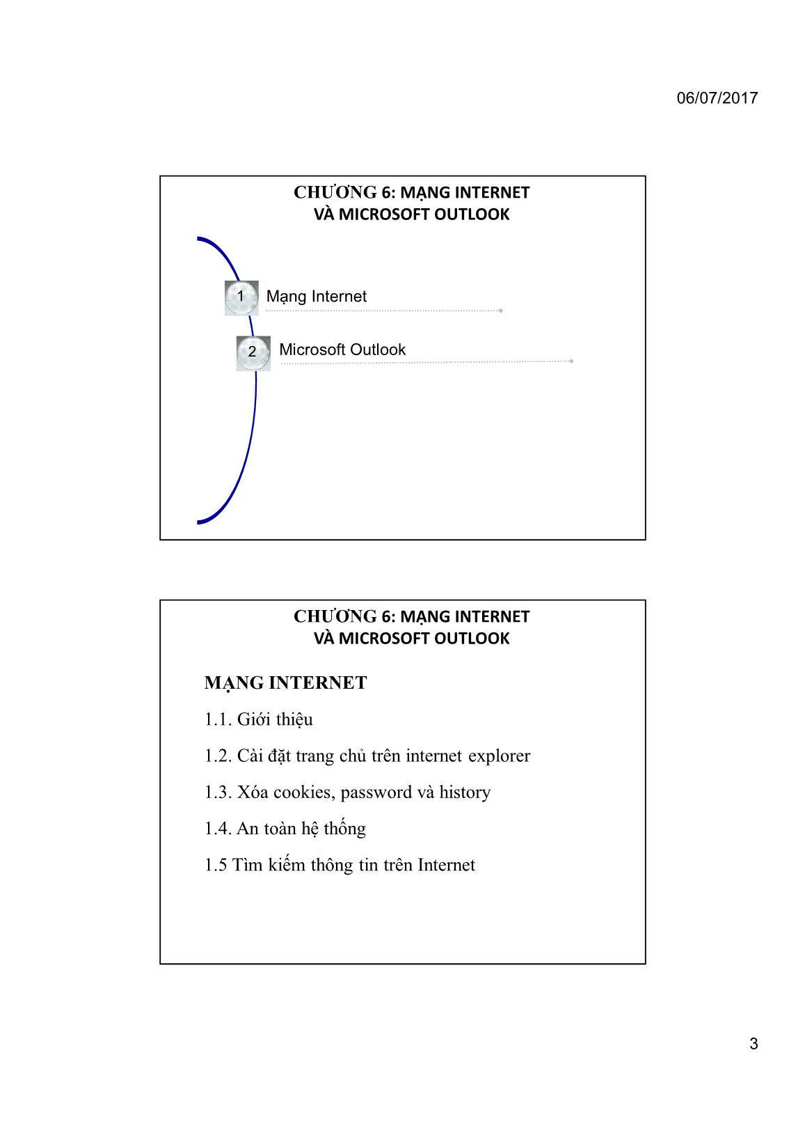 Bài giảng Tin học đại cương - Chương 6: Mạng Internet và Microsoft Office Outlook - Trường Đại học Tài chính trang 3