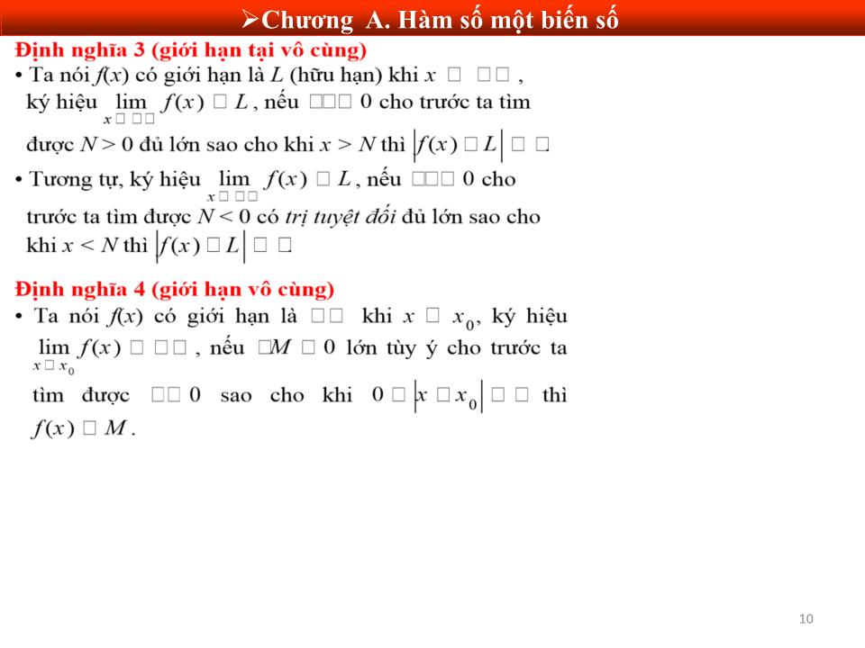 Bài giảng Toán cao cấp - Chương A: Hàm số một biến số trang 10