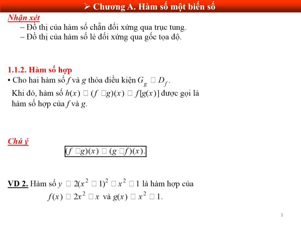 Bài giảng Toán cao cấp - Chương A: Hàm số một biến số trang 3