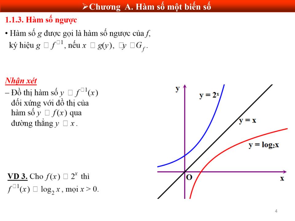 Bài giảng Toán cao cấp - Chương A: Hàm số một biến số trang 4