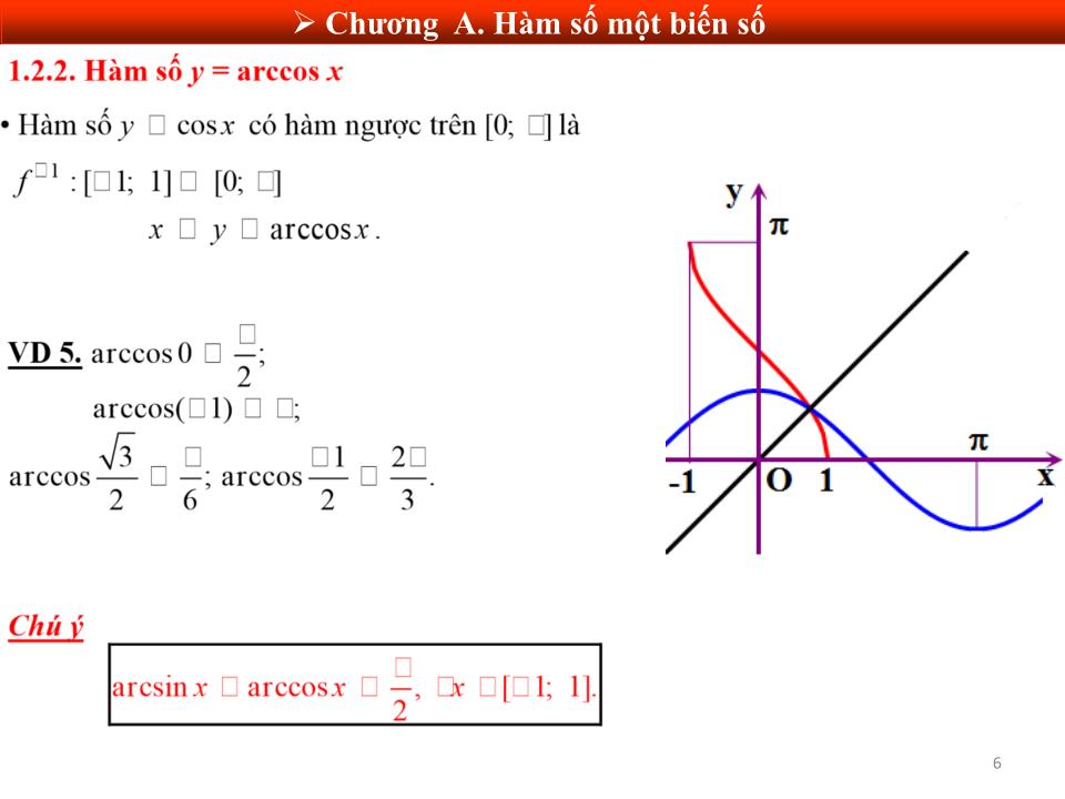 Bài giảng Toán cao cấp - Chương A: Hàm số một biến số trang 6