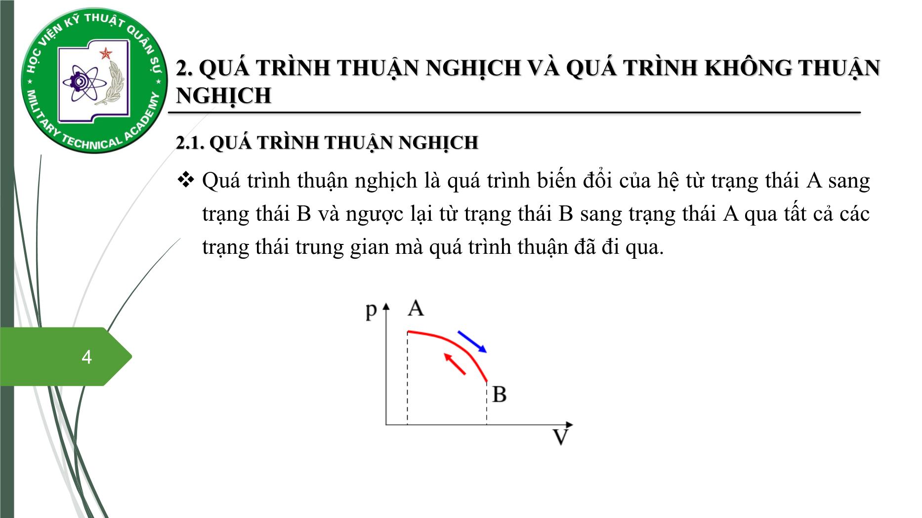 Bài giảng Vật lý đại cương 2 - Chương 3: Nguyên lý thứ hai nhiệt động lực học - Nguyễn Xuân Thấu trang 4