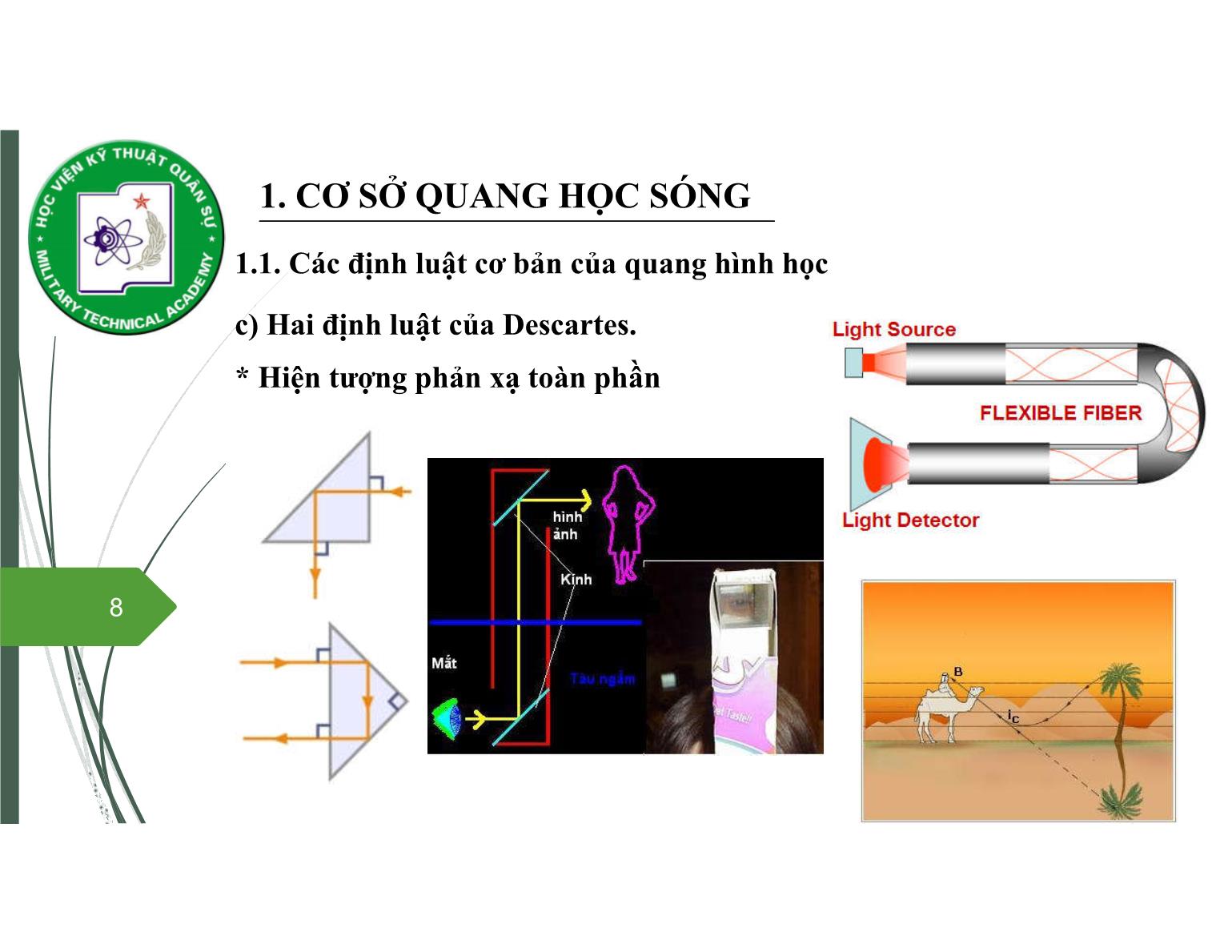 Bài giảng Vật lý đại cương 2 - Chương 7: Quang học sóng - Nguyễn Xuân Thấu trang 8