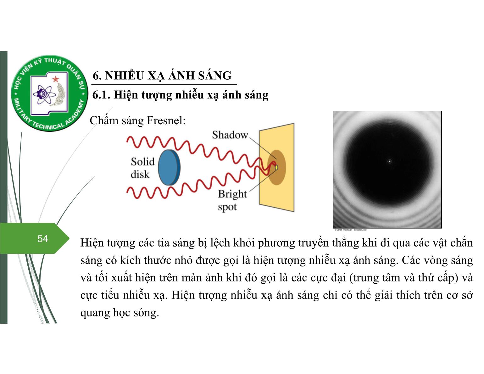 Bài giảng Vật lý đại cương 2 - Chương 7: Quang học sóng (Tiếp theo) - Nguyễn Xuân Thấu trang 2