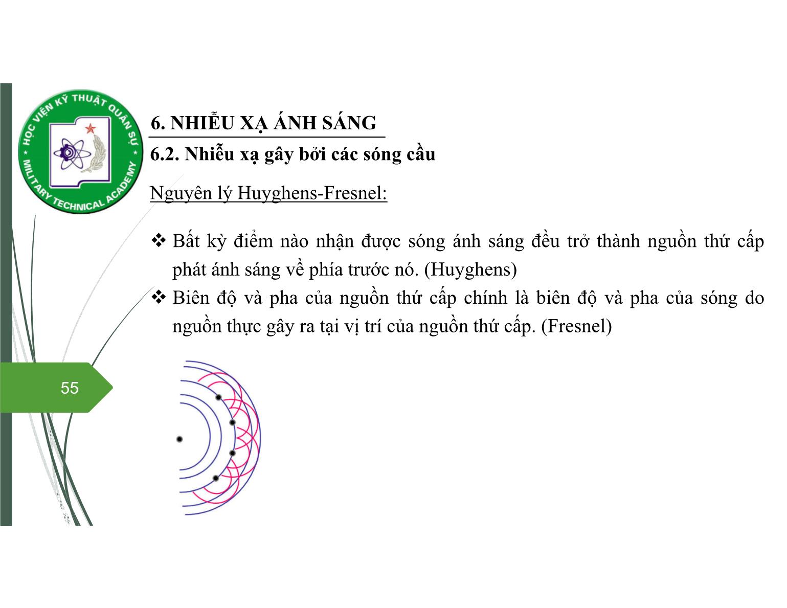 Bài giảng Vật lý đại cương 2 - Chương 7: Quang học sóng (Tiếp theo) - Nguyễn Xuân Thấu trang 3