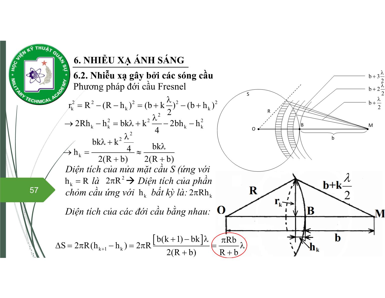 Bài giảng Vật lý đại cương 2 - Chương 7: Quang học sóng (Tiếp theo) - Nguyễn Xuân Thấu trang 5