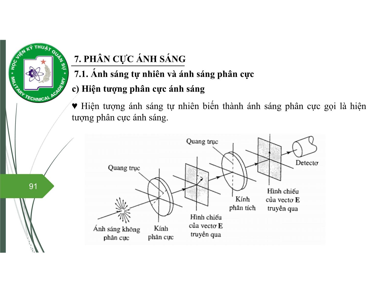 Bài giảng Vật lý đại cương 2 - Chương 7: Quang học sóng (Phần 3) - Nguyễn Xuân Thấu trang 5