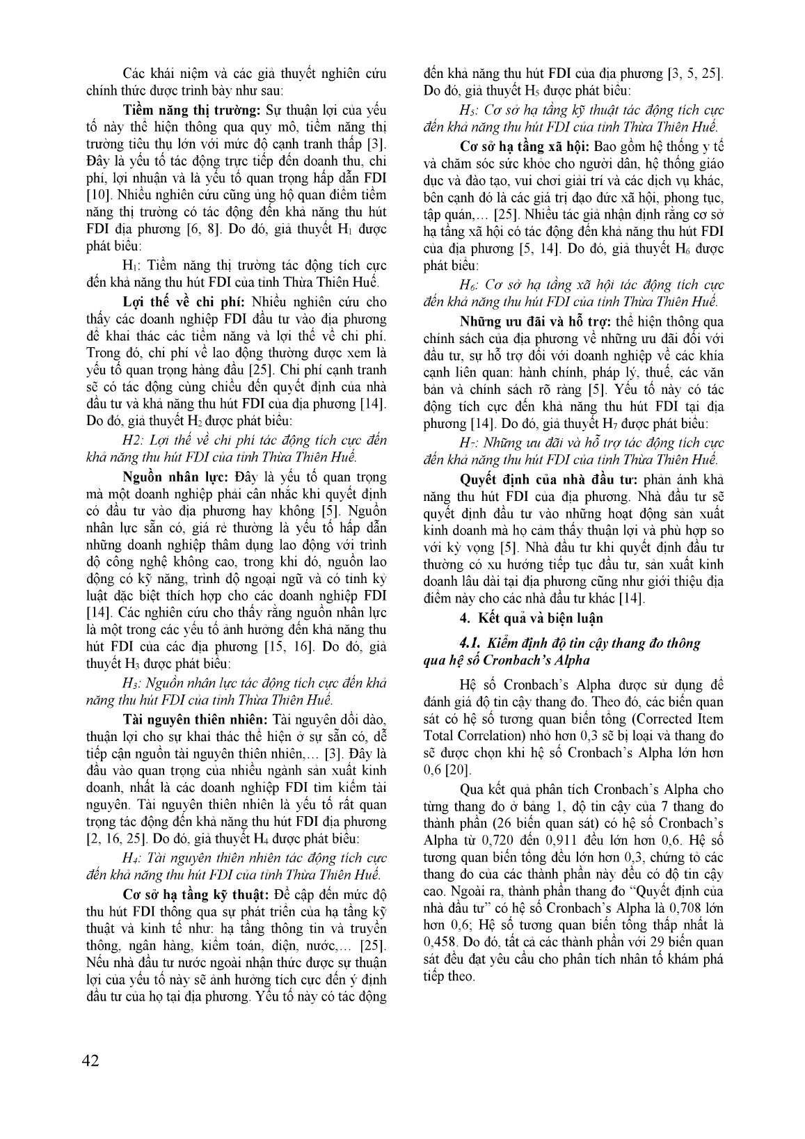 Các nhân tố tác động đến thu hút đầu tủ trực tiếp nước ngoài vào tỉnh thừa thiên Huế trang 4