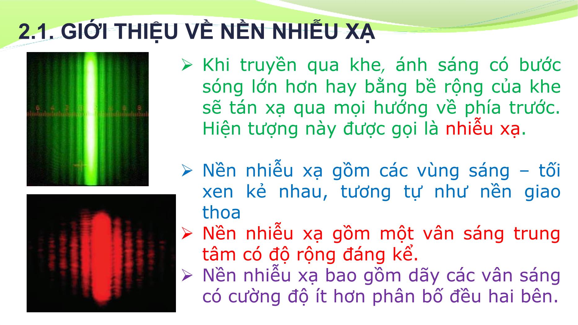 Bài giảng Quang học sóng - Bài: Nhiễu xạ - Lê Công Hảo trang 2