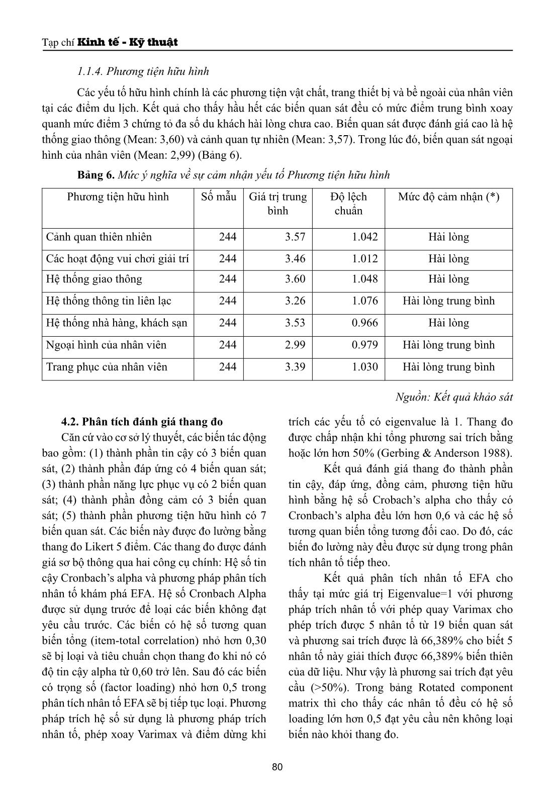 Các nhân tố tác động đến sự hài lòng của khách hàng sử dụng dịch vụ du lịch tại các tỉnh đồng bằng sông Cửu Long trang 7