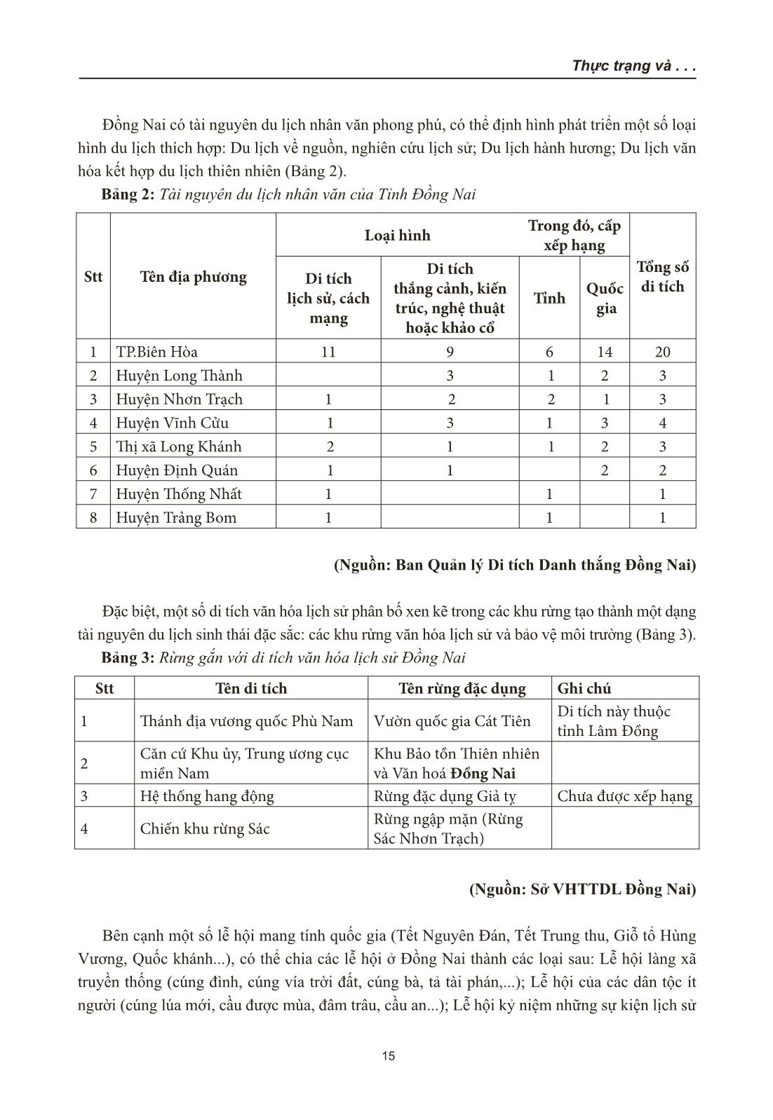 Thực trạng và một số giải pháp nhằm phát triển du lịch Đồng Nai trang 4