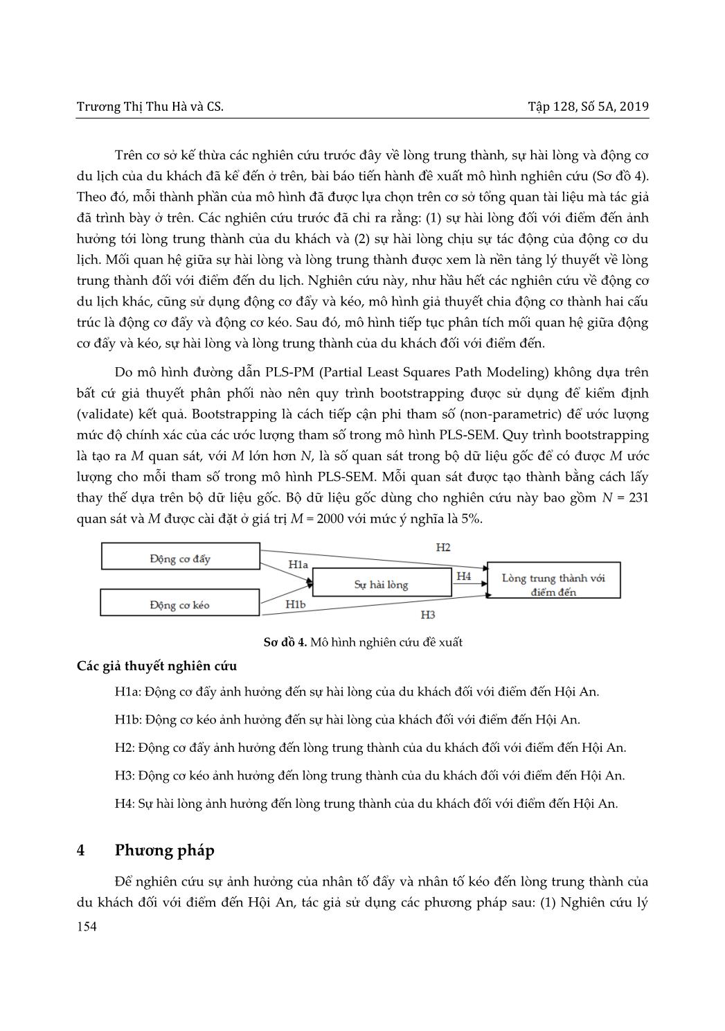 Ảnh hưởng của nhân tố đẩy và kéo đến lòng trung thành của du khách đối với điểm đến Hội An trang 8