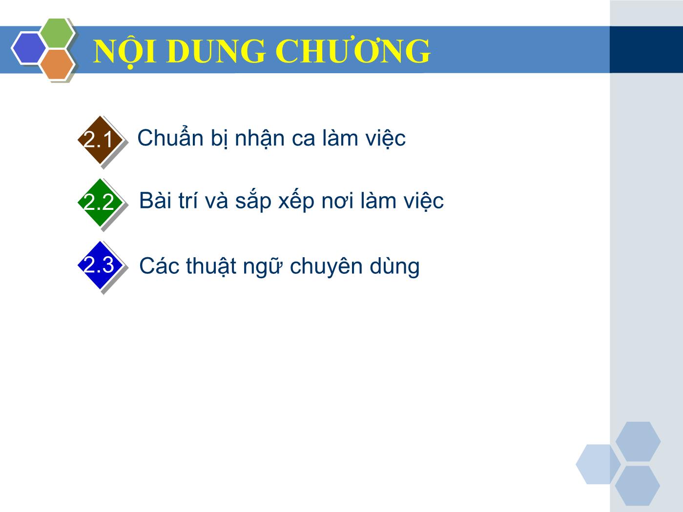 Bài giảng Nghiệp vụ lễ tân - Chương 2: Chuẩn bị làm việc - Trần Đình Thắng trang 3