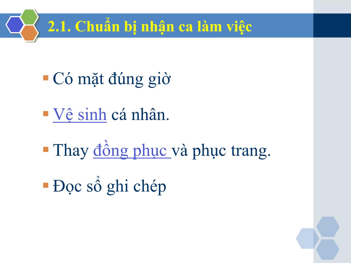 Bài giảng Nghiệp vụ lễ tân - Chương 2: Chuẩn bị làm việc - Trần Đình Thắng trang 4