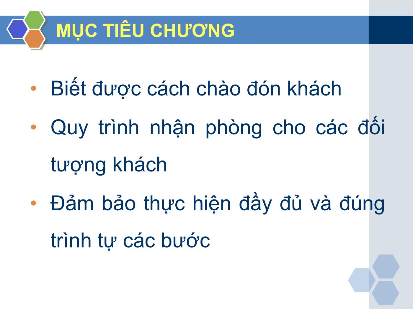 Bài giảng Nghiệp vụ lễ tân - Chương 4: Dịch vụ đăng ký & nhận phòng cho khách - Trần Đình Thắng trang 4