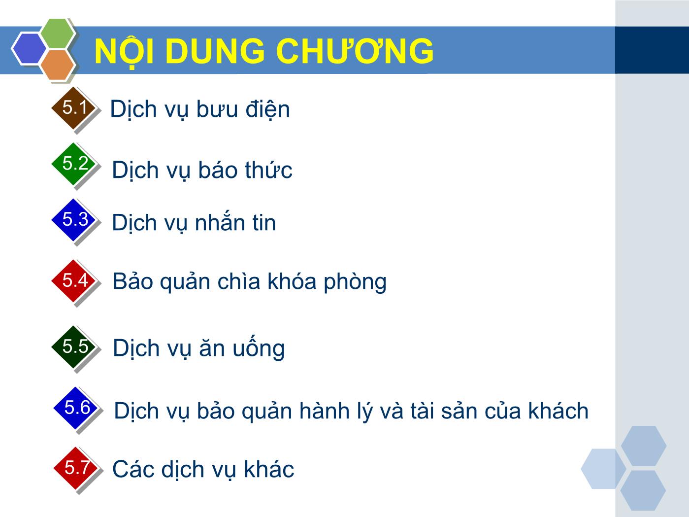 Bài giảng Nghiệp vụ lễ tân - Chương 5: Phục vụ khách lưu trú - Trần Đình Thắng trang 3