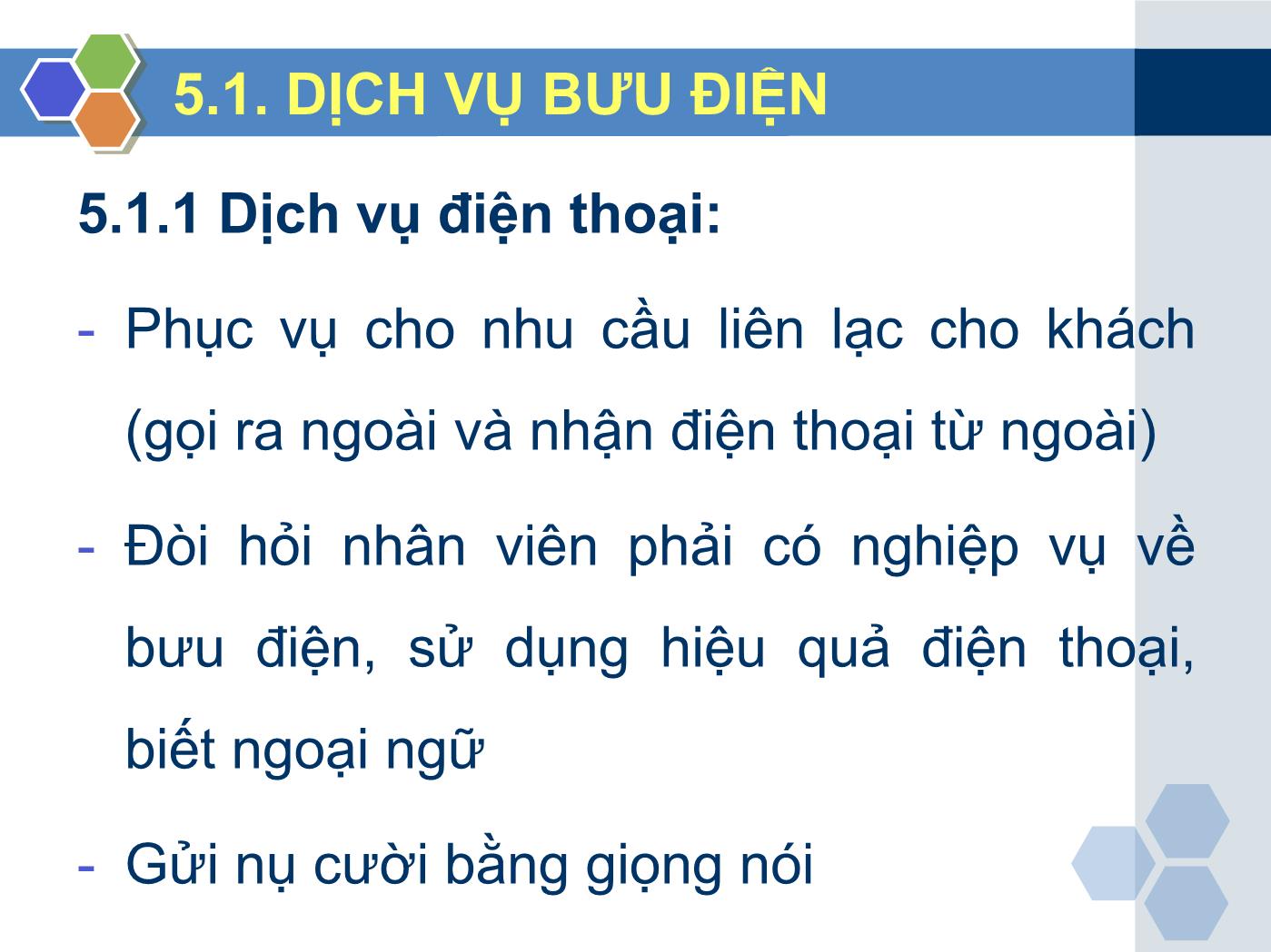 Bài giảng Nghiệp vụ lễ tân - Chương 5: Phục vụ khách lưu trú - Trần Đình Thắng trang 4