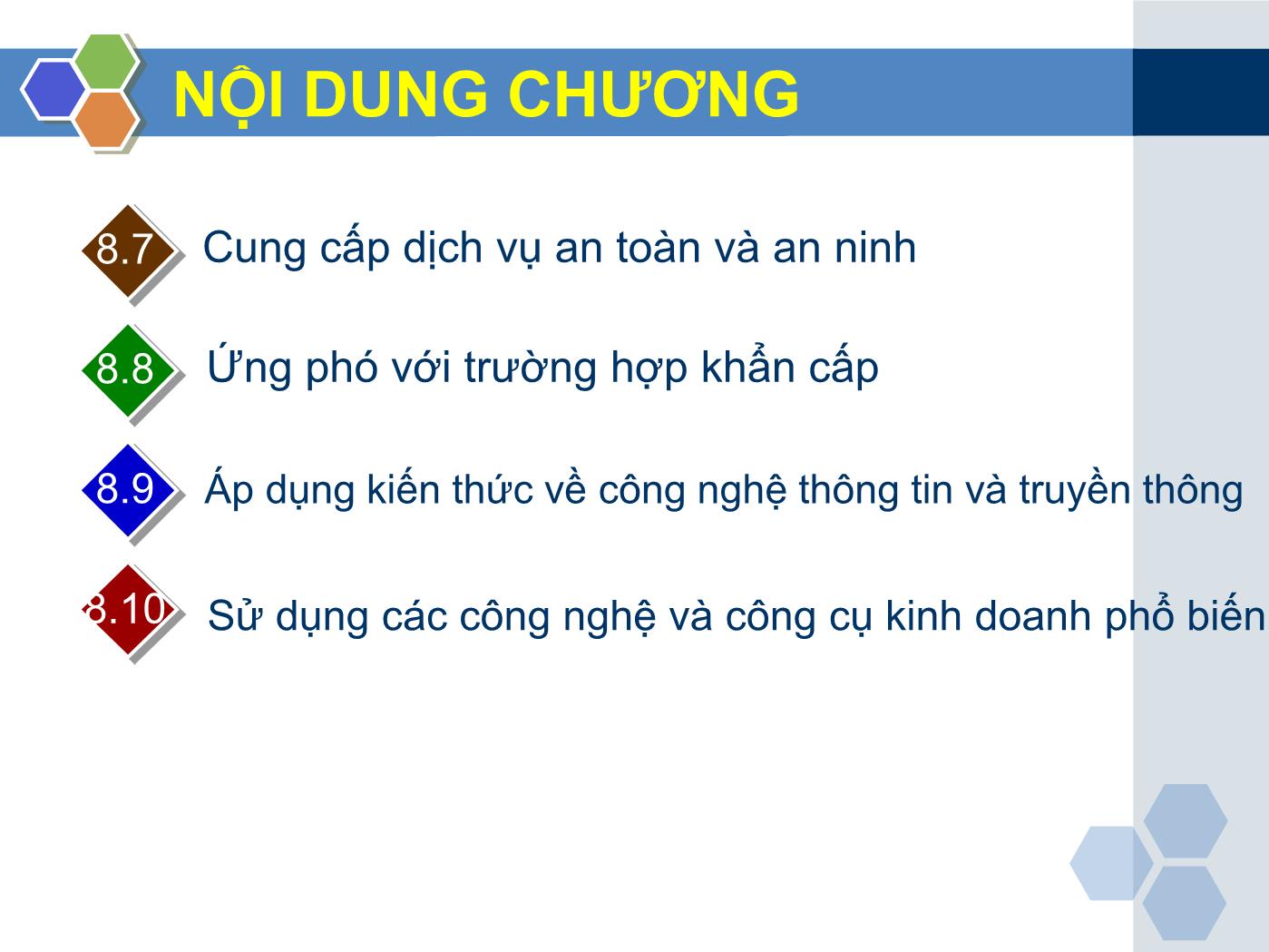 Bài giảng Nghiệp vụ lễ tân - Chương 8: Nhóm kỹ năng cơ bản trong nghiệp vụ lễ tân - Trần Đình Thắng trang 5