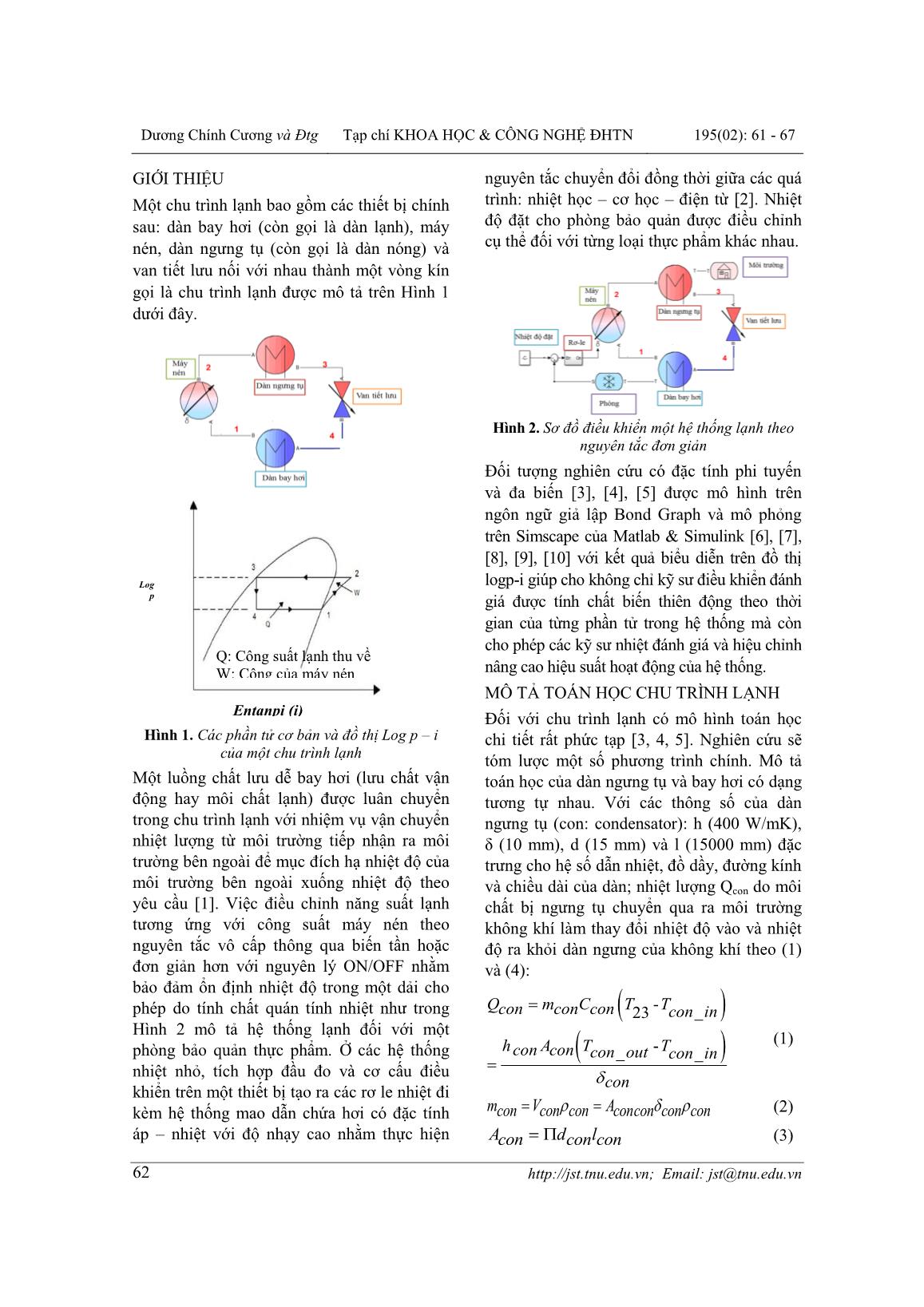 Mô phỏng hệ thống lạnh bảo quản thực phẩm trên Simscape của Matlab & Simulink trang 2