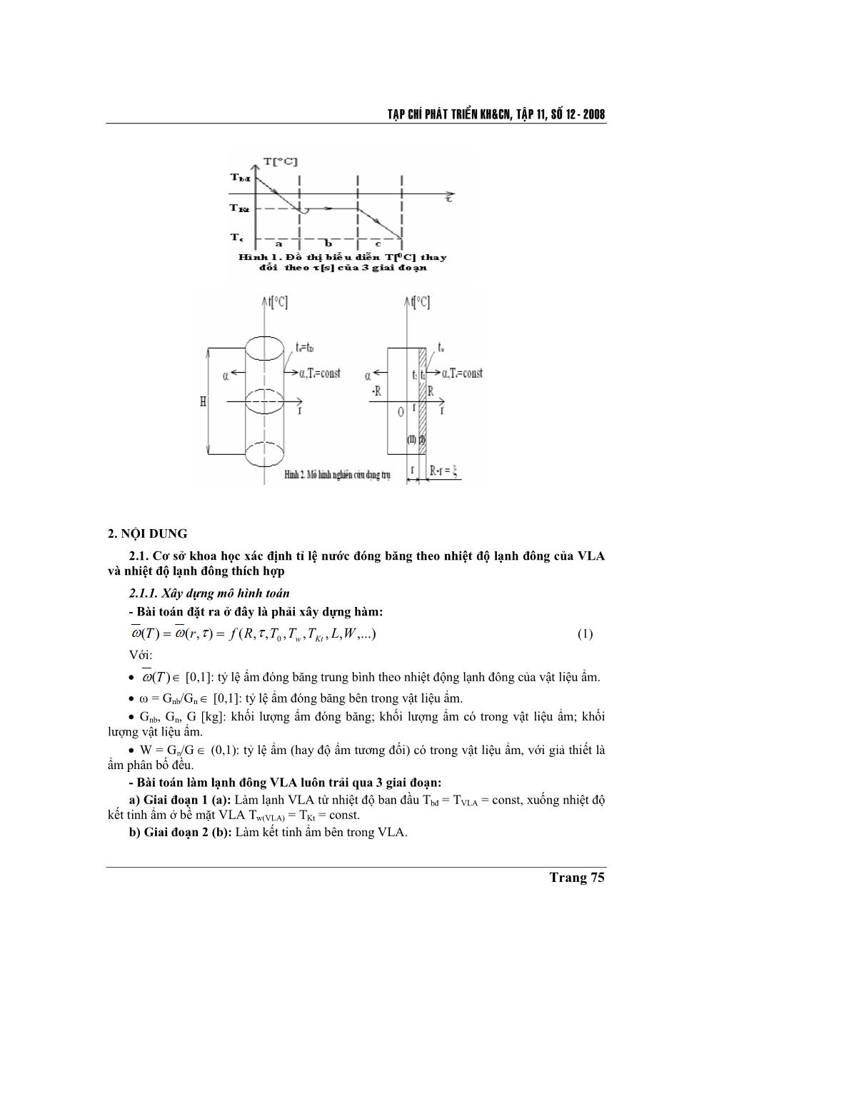 Nghiên cứu phương pháp xác định tỉ lệ nước đóng băng và nhiệt độ lạnh đông thích hợp của vật liệu ẩm ở giai đoạn 1 trong sấy thăng hoa trang 2