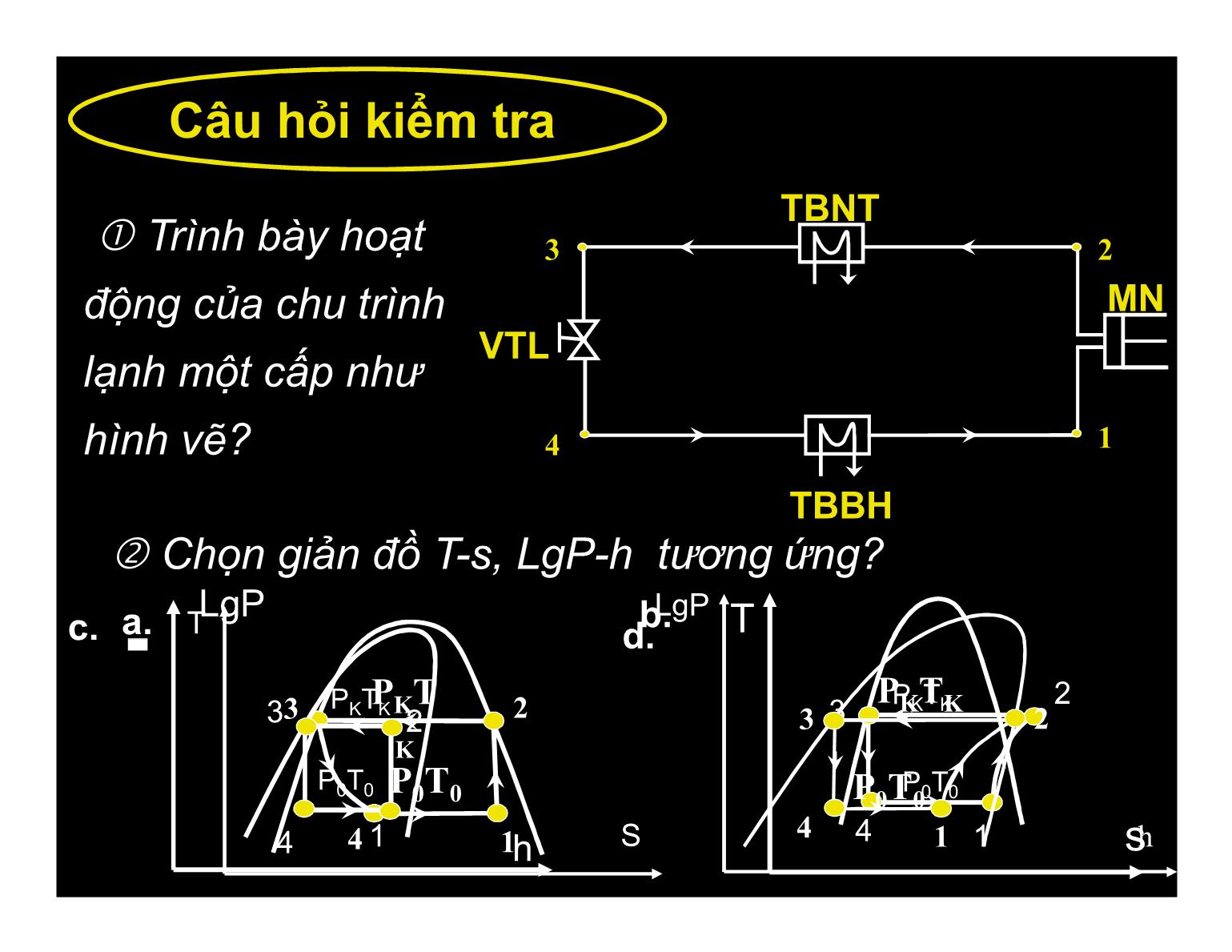 Bài giảng Nguyên lý làm lạnh - Bài 8: Chu trình máy lạnh một cấp có bình tách lỏng - Nguyễn Kim Luyện trang 9