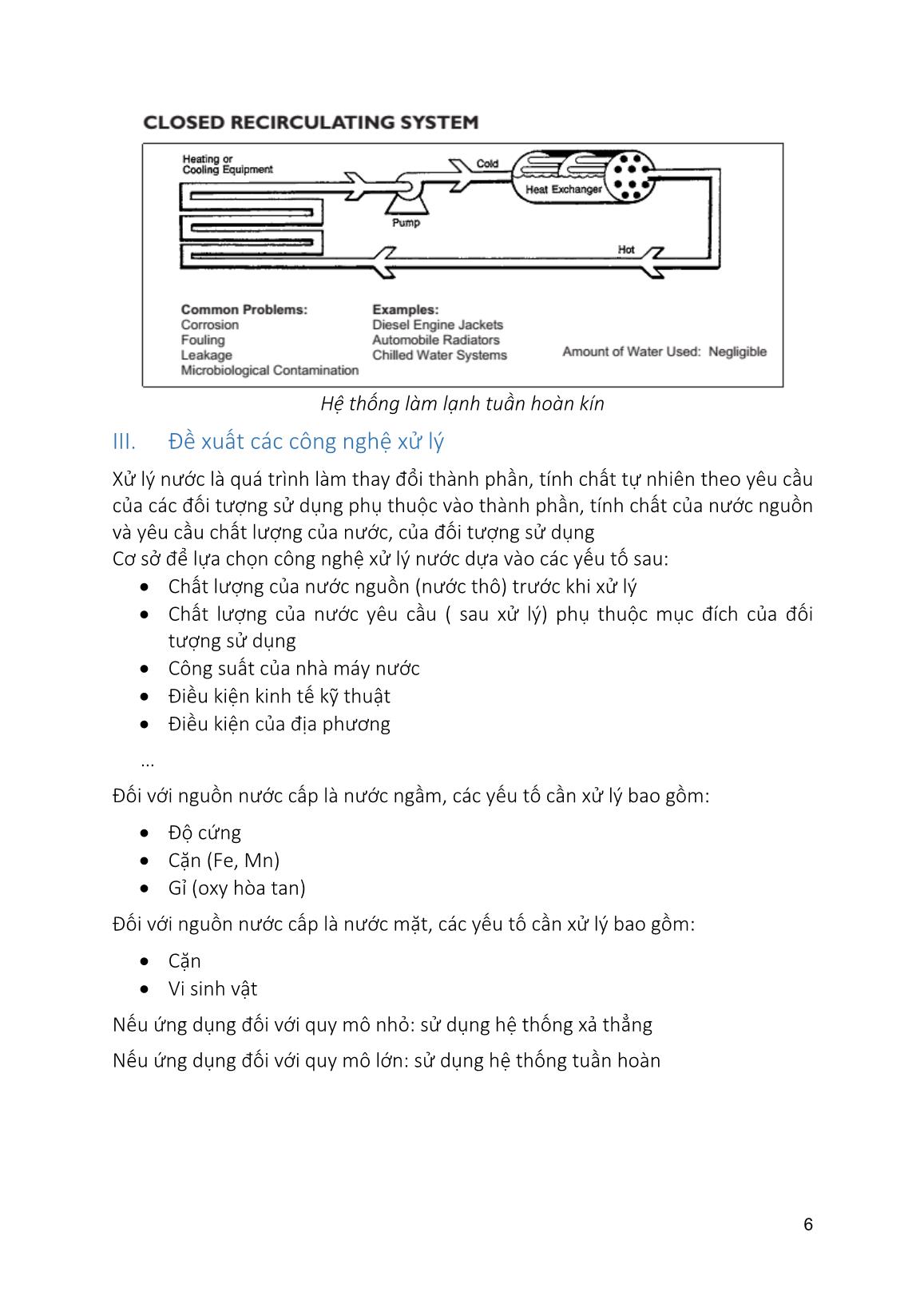 Đề tài Nước cấp cho thiết bị làm lạnh trang 8