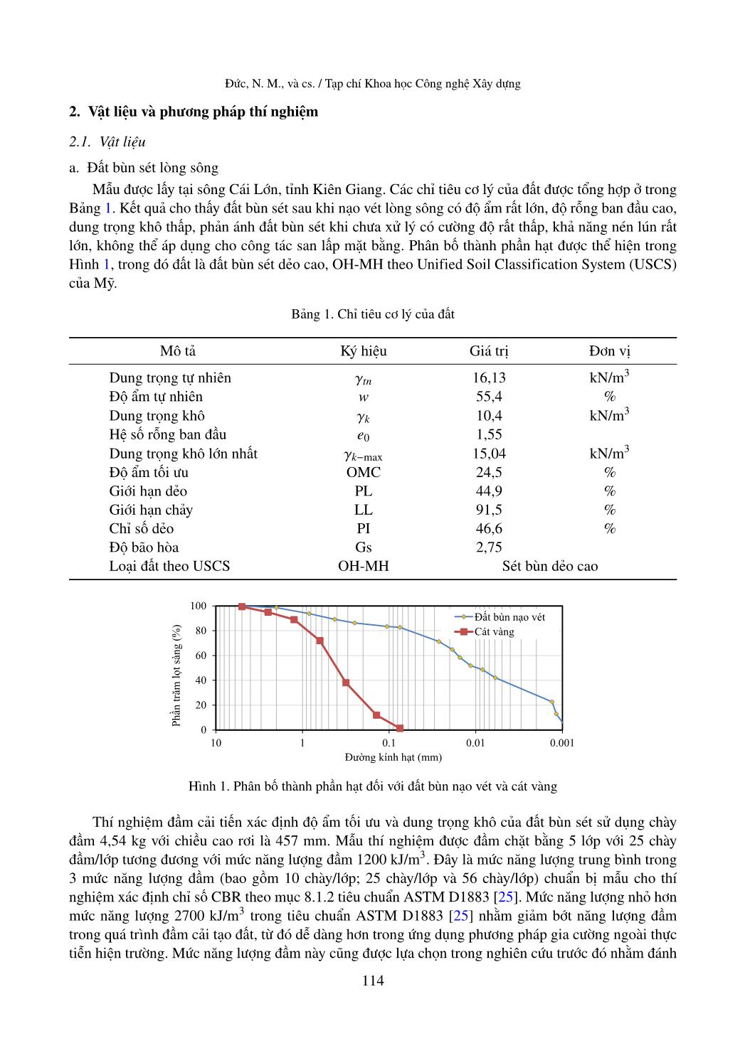 Nghiên cứu chỉ số CBR của đất bùn lòng sông đầm chặt gia cường hỗn hợp xi măng – cát trang 3