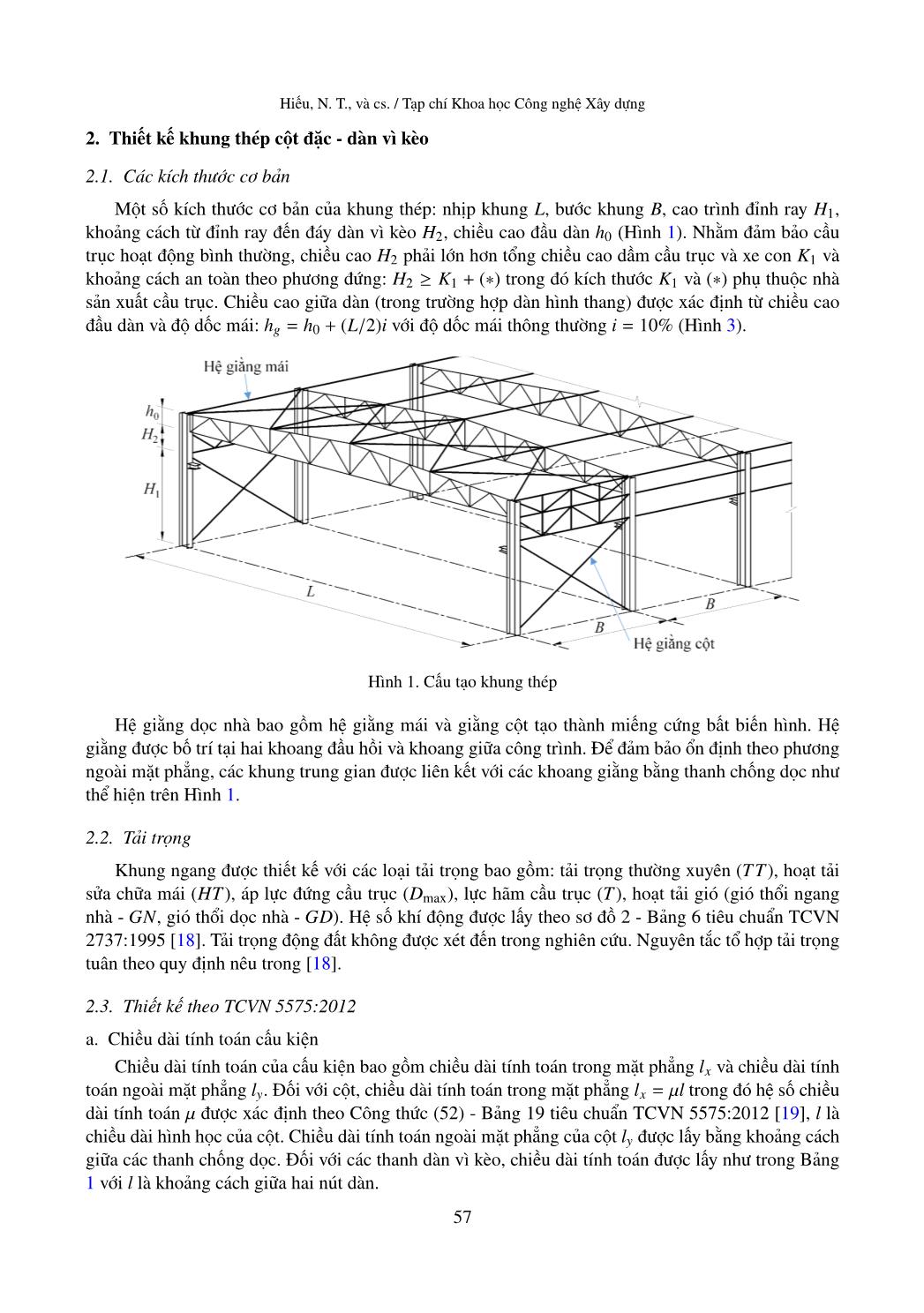 Tối ưu trọng lượng khung thép cột đặc dàn vì kèo sử dụng thuật toán tiến hóa vi phân trang 3