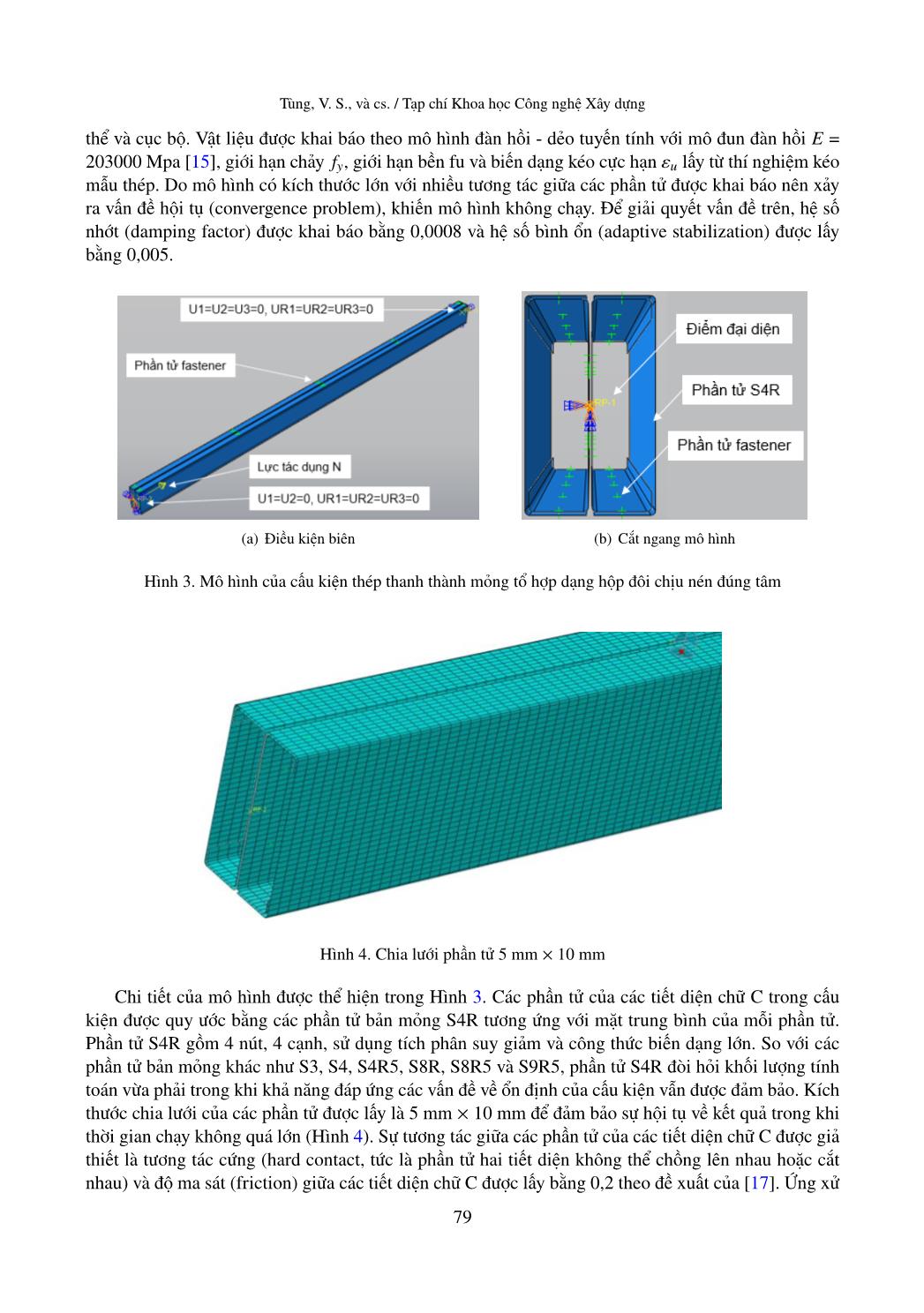 Mô phỏng cấu kiện thép thanh thành mỏng tổ hợp dạng hộp đôi chịu nén đúng tâm trang 4