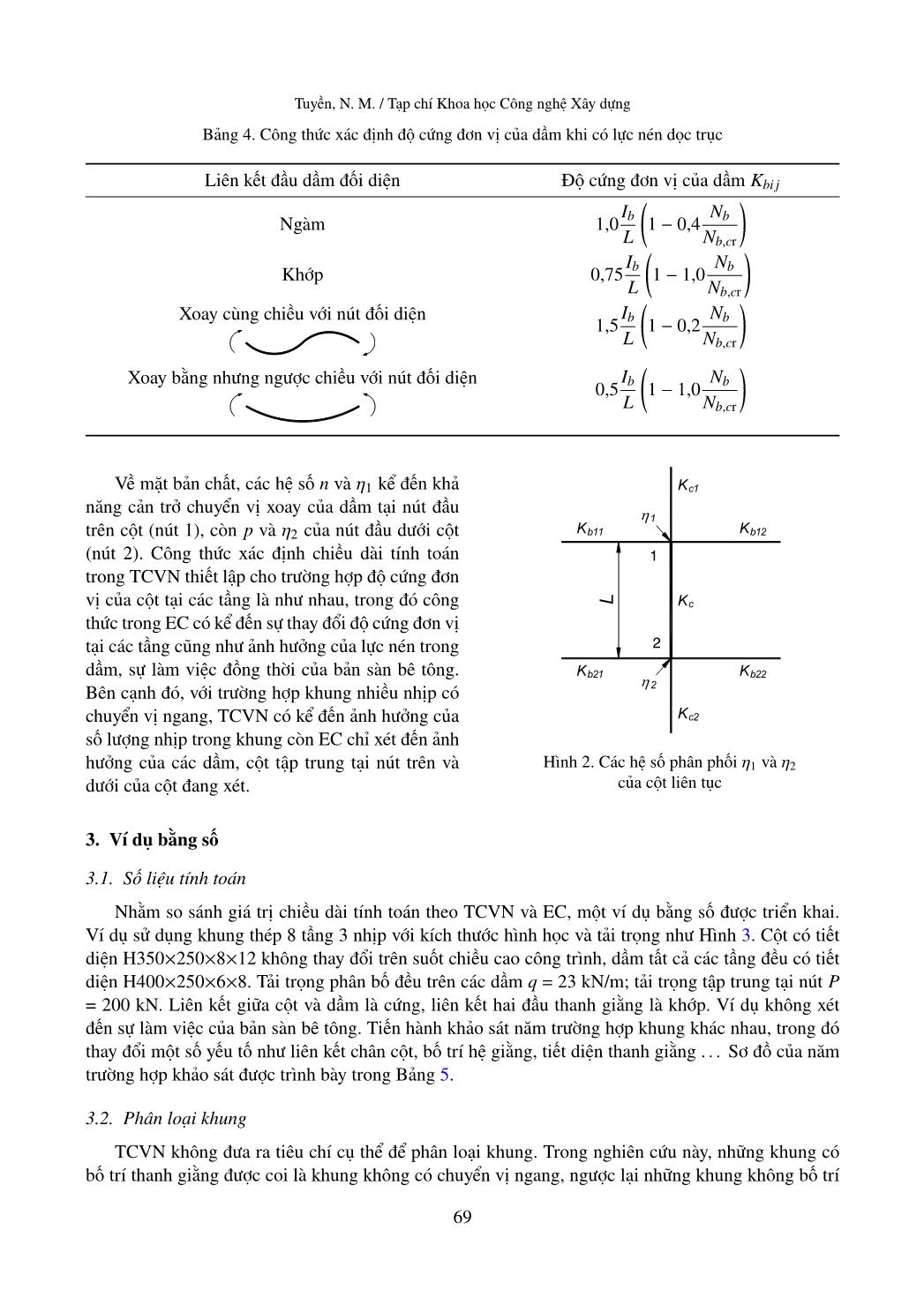 Xác định chiều dài tính toán của cột trong khung thép nhiều tầng theo TCVN 5575:2012 VÀ EN 1993-1-1 trang 5