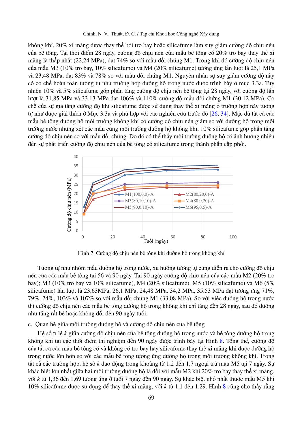 Ảnh hưởng của tro bay, silicafume và môi trường dưỡng hộ đến cường độ chịu nén của bê tông trang 10