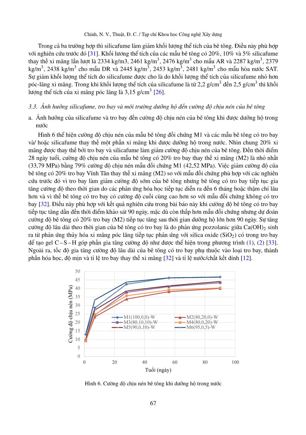 Ảnh hưởng của tro bay, silicafume và môi trường dưỡng hộ đến cường độ chịu nén của bê tông trang 8