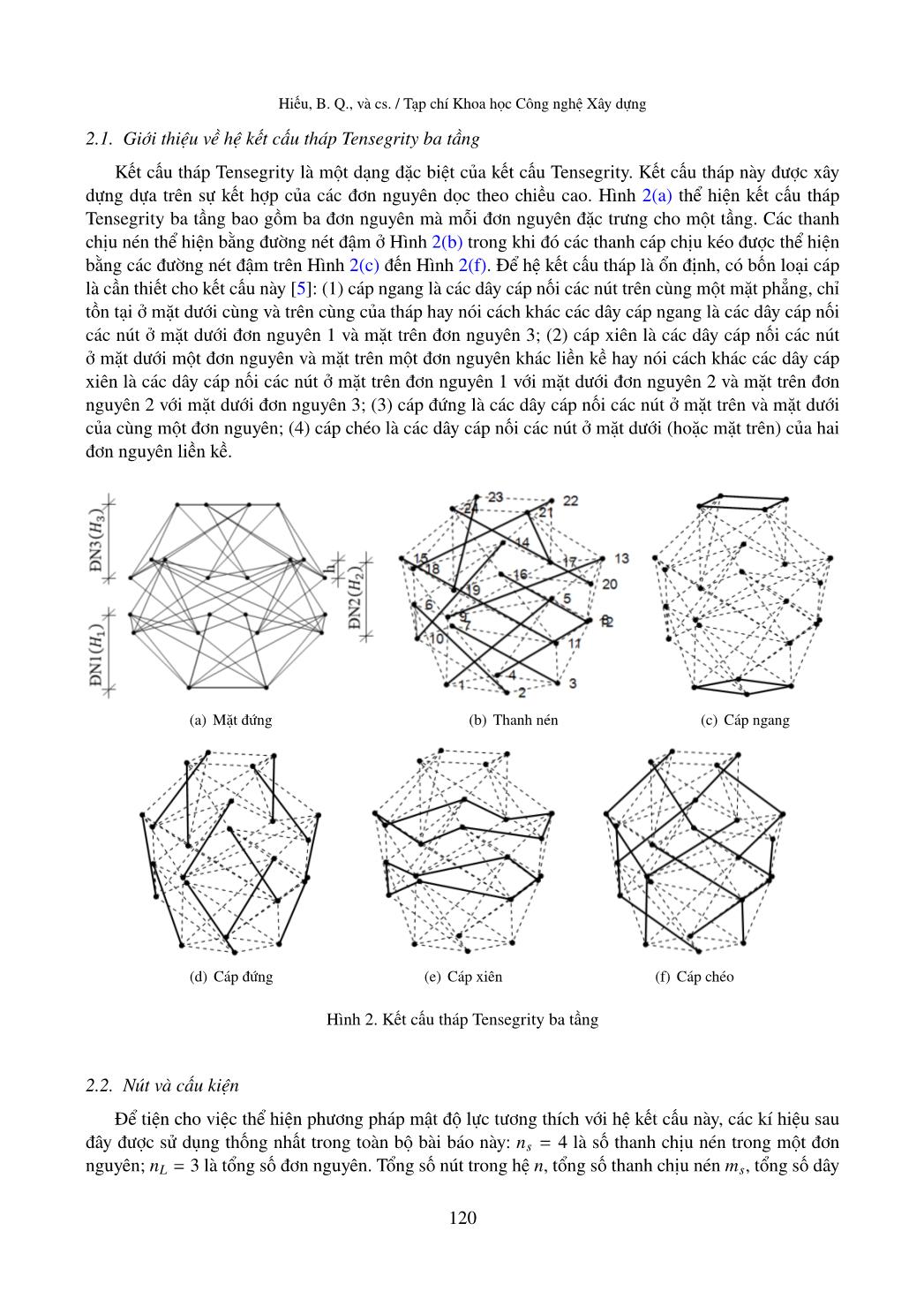 Phân tích và thực nghiệm xác định hình dạng tháp tensegrity ba tầng trang 3