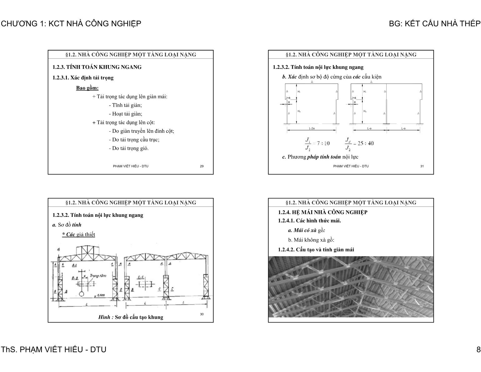 Bài giảng Kết cấu nhà thép - Chương 1: Kết cấu thép nhà công nghiệp một tầng trang 8