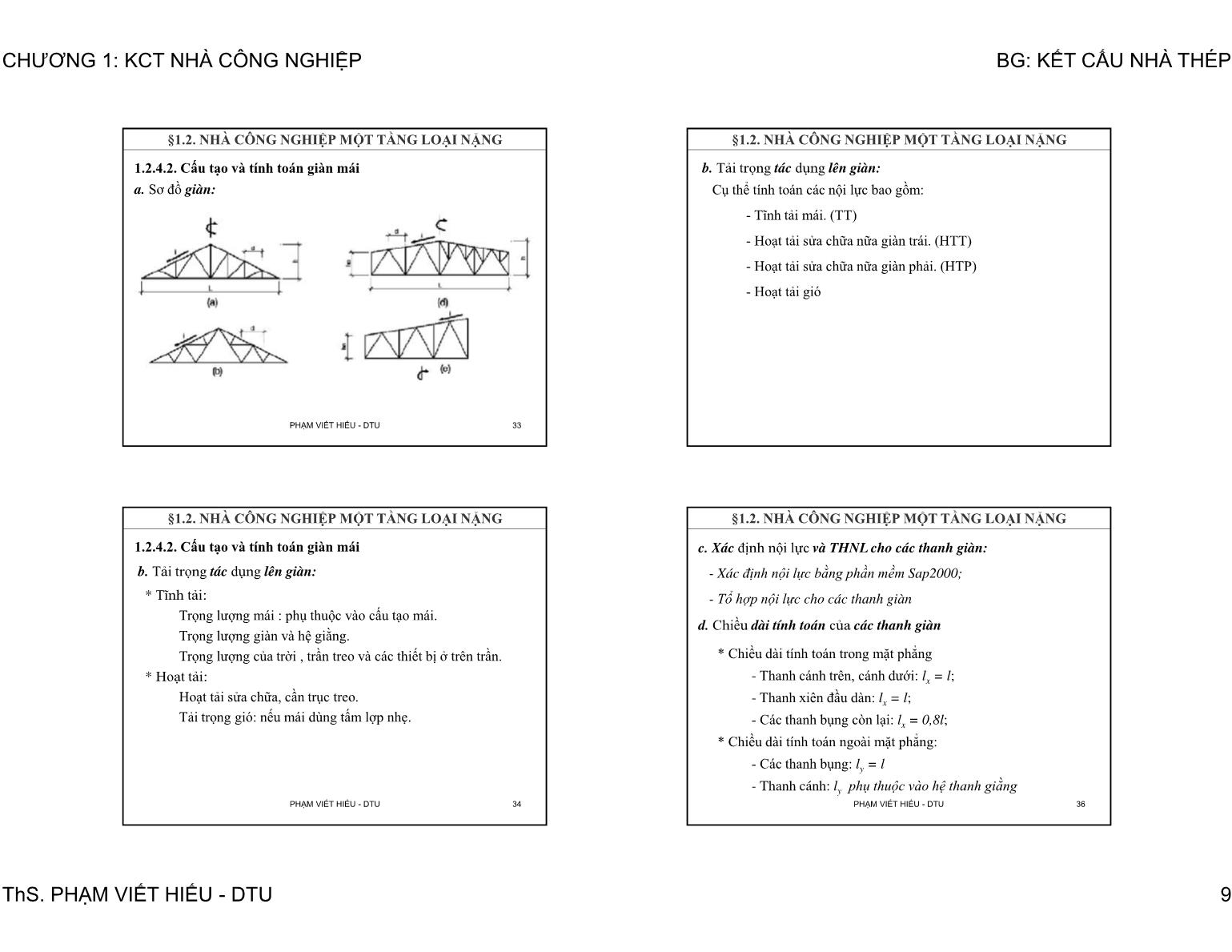 Bài giảng Kết cấu nhà thép - Chương 1: Kết cấu thép nhà công nghiệp một tầng trang 9