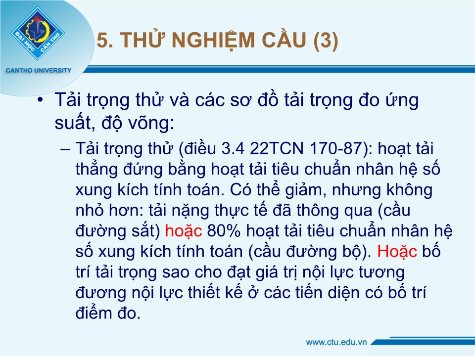 Bài giảng Kiểm định cầu - Bài: Đánh giá chất lượng và gia cố cầu trang 8